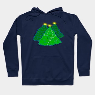 Three Christmas Trees Hoodie